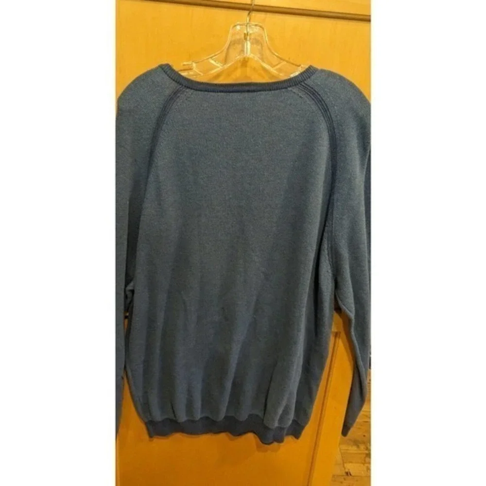 Tommy Bahama Men's bright blue Reversible Crew‎ V Neck Sweater XXL Pullover - Picture 2 of 3